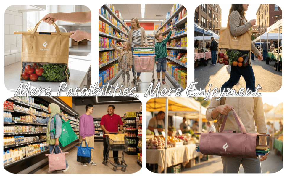 Bixtaneab bags in use across grocery store, supermarket, and farmers market