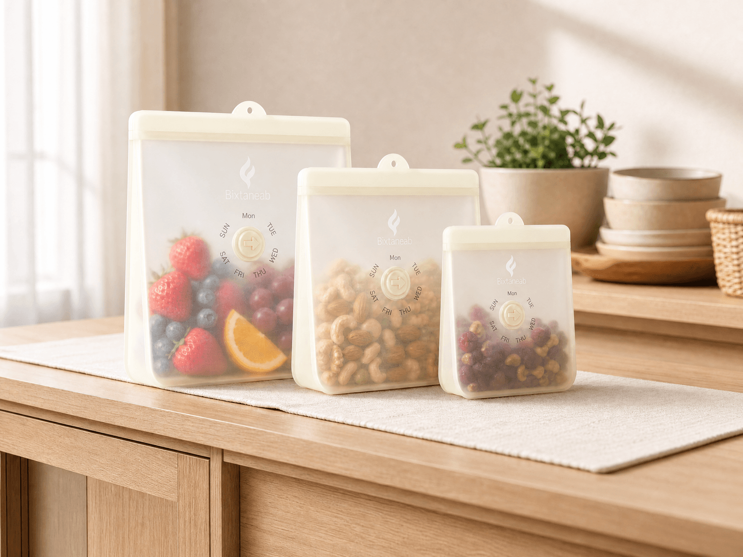 Bixtaneab silicone food storage bag product detail